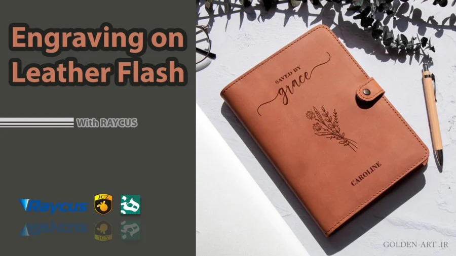 Engraving on leather flash