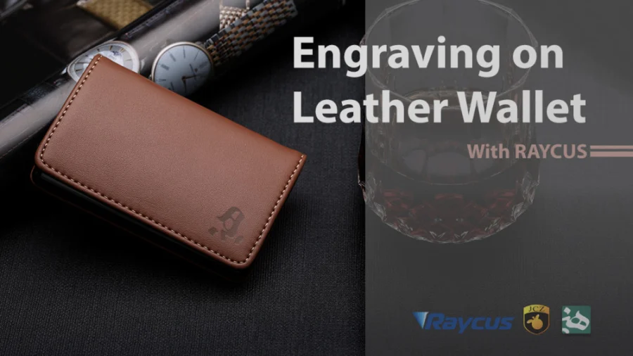 Engraving on leather (leather wallet)